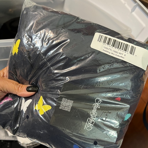 Lauren Moshi Spaling Mini Butterflies Black Pullover Long Sleeve Sweater Top NWT - Picture 8 of 8